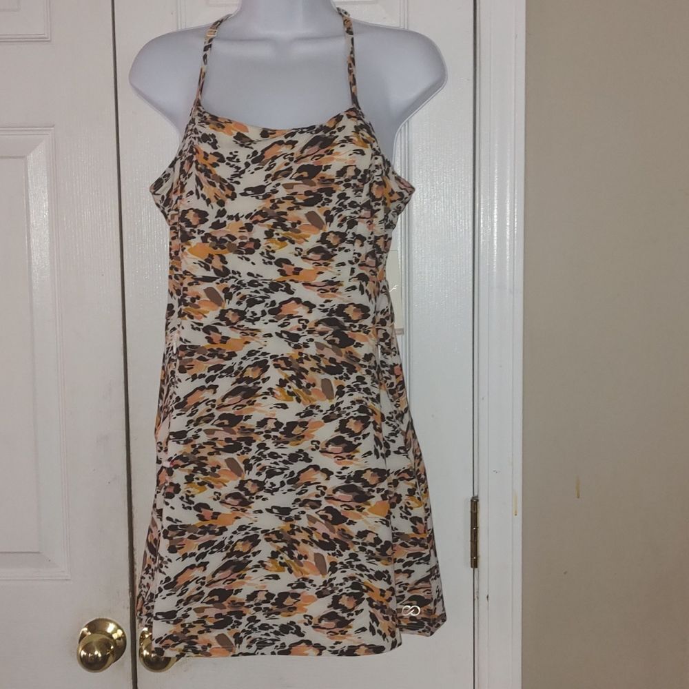 CALIA Performance Dress New Animal Unbleached  Sz S   NWT